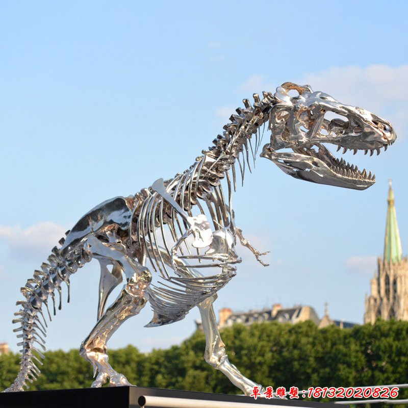 不锈钢恐龙雕塑 (2)