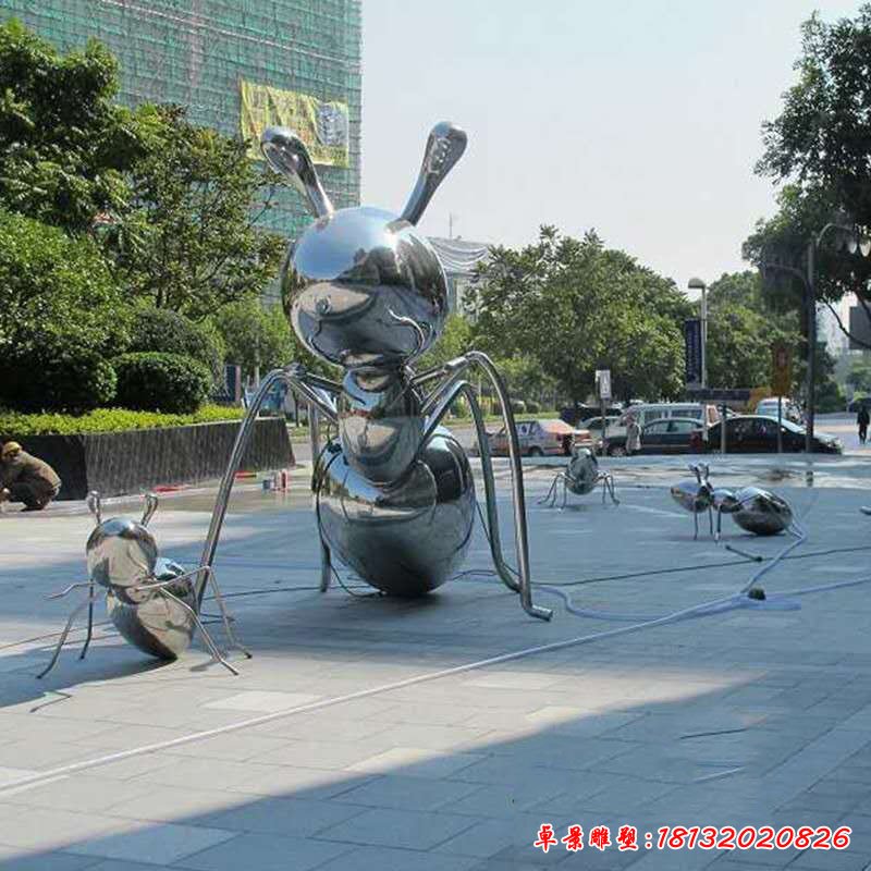 大型不锈钢动物雕塑厂家定制园林景观校园雕塑不锈钢蚂蚁雕塑摆件101436