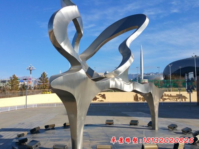 不锈钢抽象钢琴雕塑,广场不锈钢雕塑