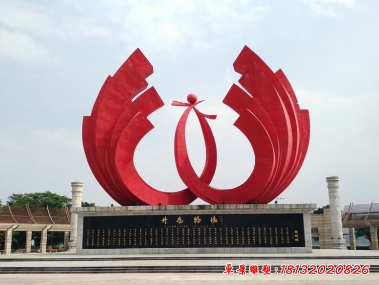 不锈钢丹凤朝阳雕塑,城市不锈钢雕塑
