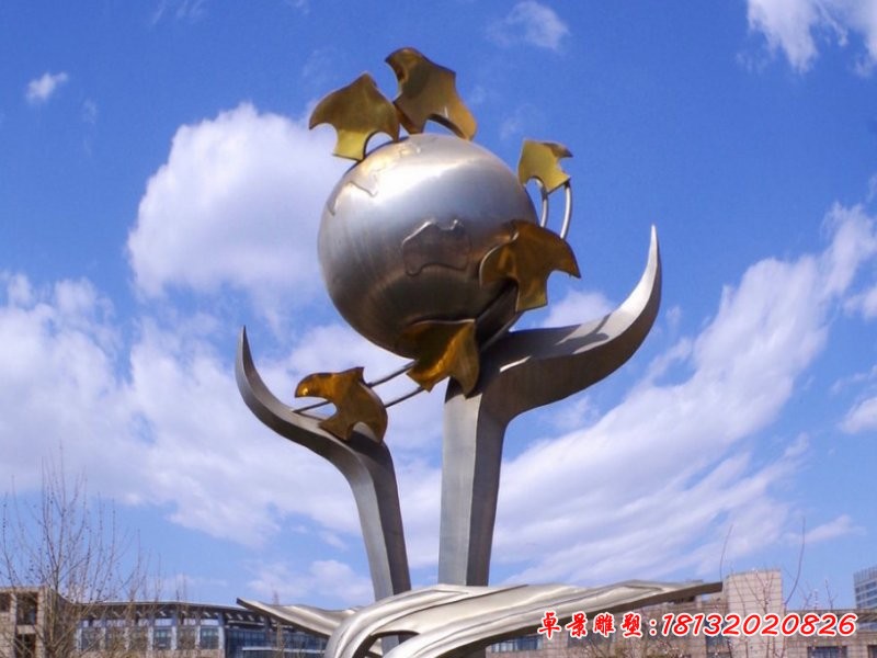 不锈钢托起明天雕塑,校园不锈钢雕塑