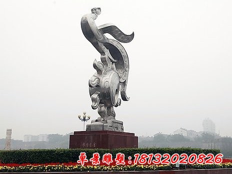 不锈钢凤凰雕塑,城市凤鸣朝阳雕塑