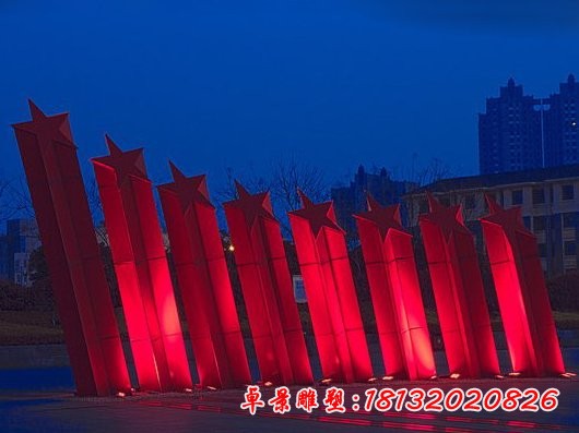 不锈钢五角星雕塑,广场不锈钢雕塑