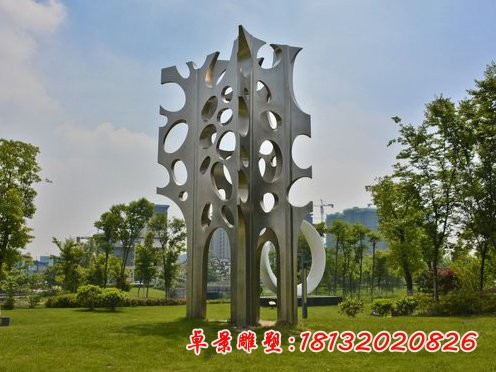 不锈钢抽象大树雕塑,园林景观雕塑