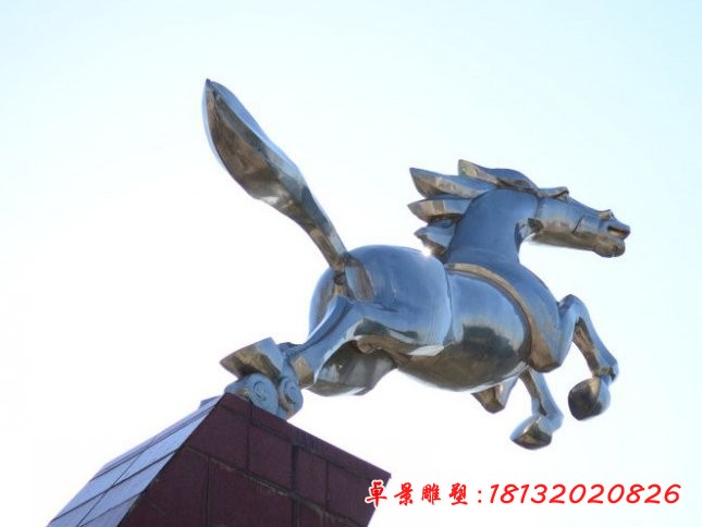 不锈钢马雕塑，不锈钢动物雕塑