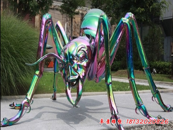不锈钢大型蜘蛛雕塑