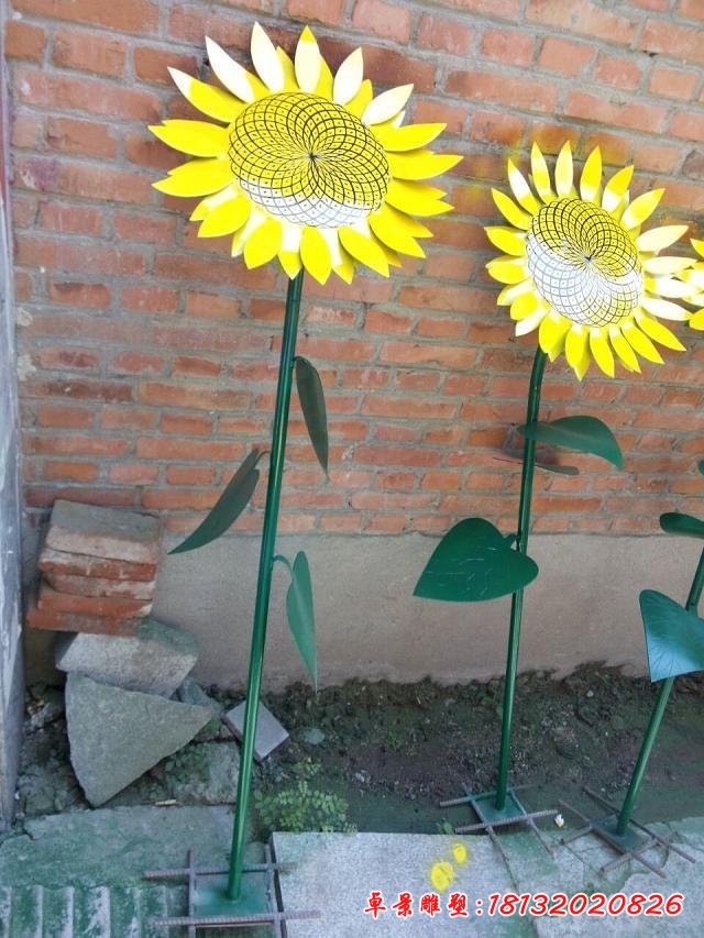 不锈钢公园向日葵花朵雕塑