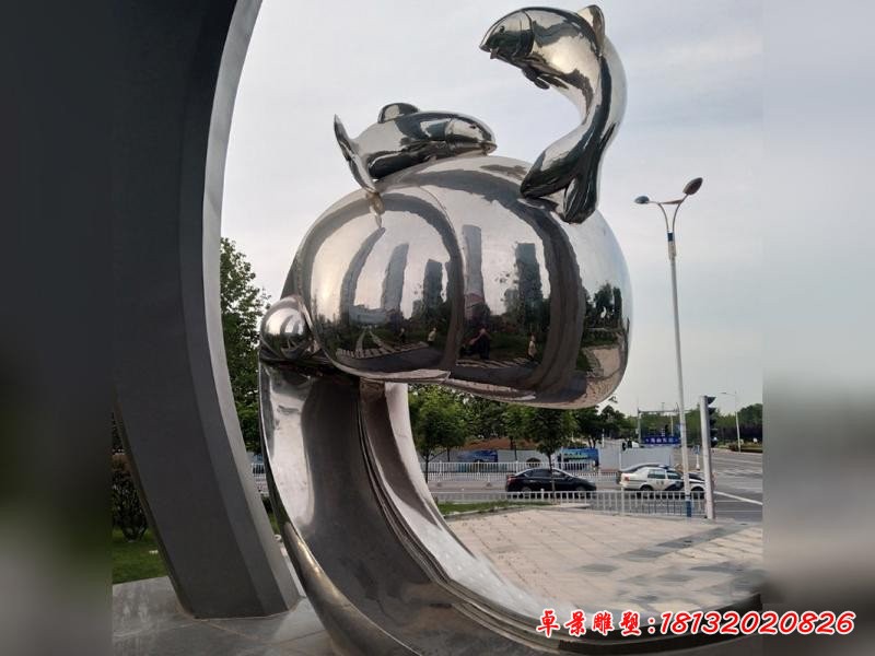 不锈钢城市抽象海浪海鸥