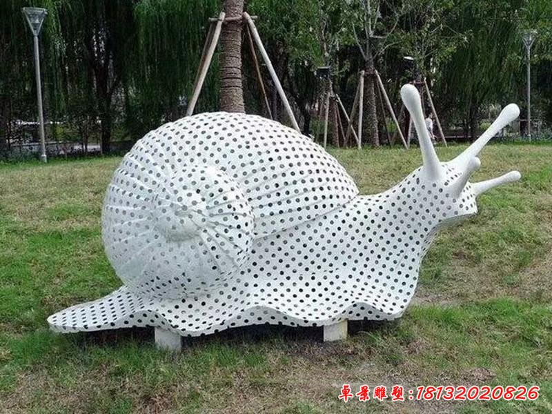 不锈钢编织蜗牛雕塑