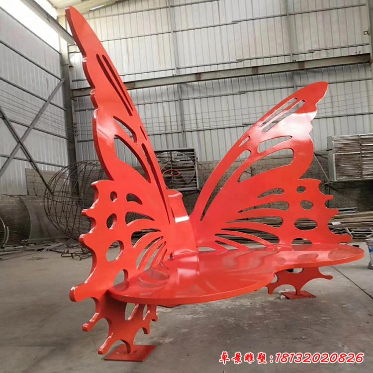 不锈钢蝴蝶景观座椅雕塑 (3)