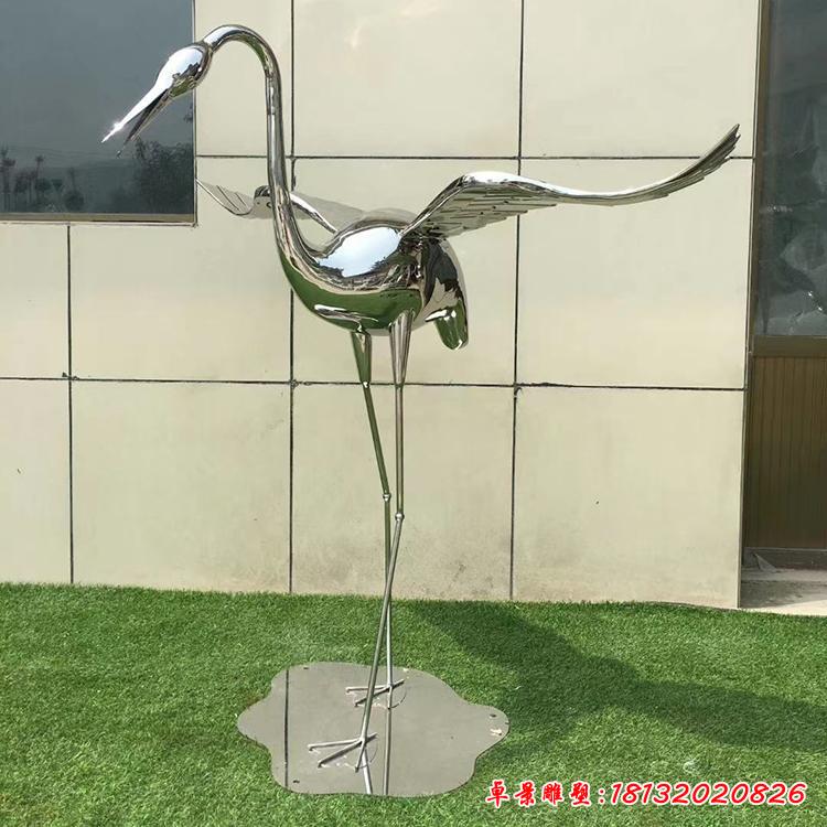 不锈钢仙鹤动物雕塑 (2)