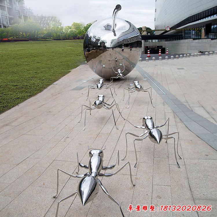 不锈钢昆虫蚂蚁雕塑4