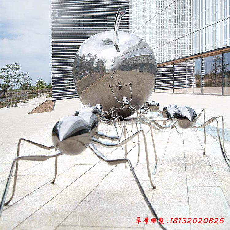 不锈钢昆虫蚂蚁雕塑3