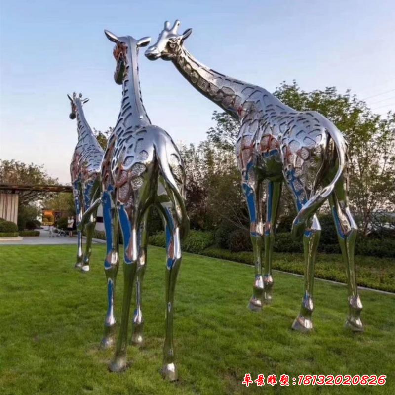 不锈钢长颈鹿雕塑 (6)