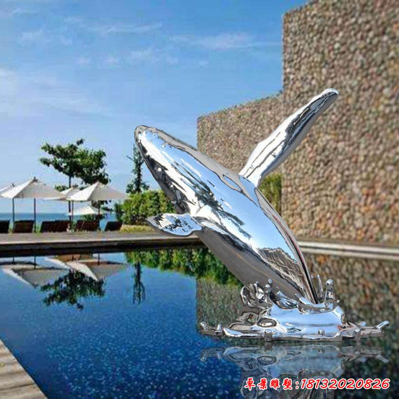 不锈钢广场鲸鱼雕塑 (5)