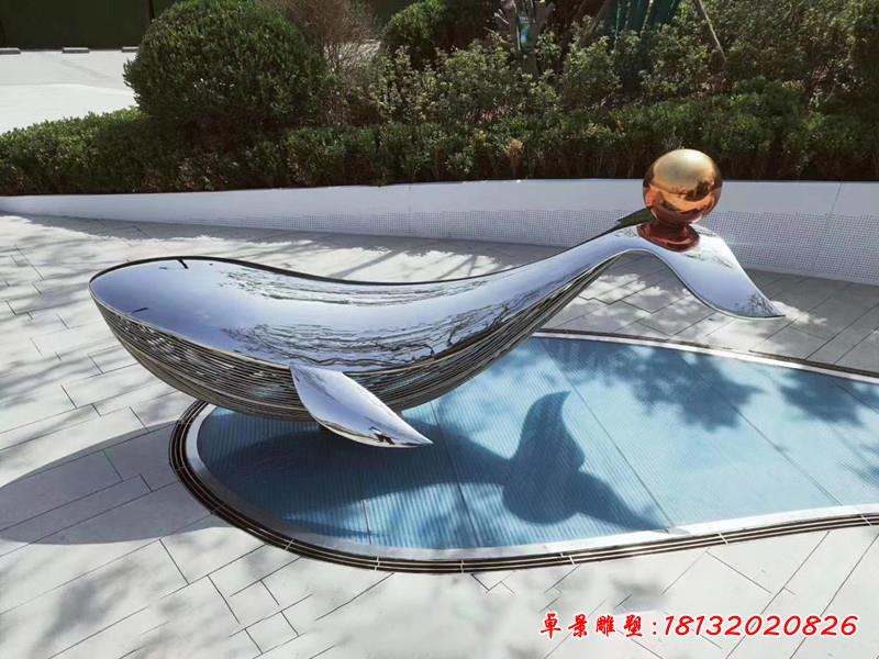 不锈钢广场鲸鱼雕塑 (10)
