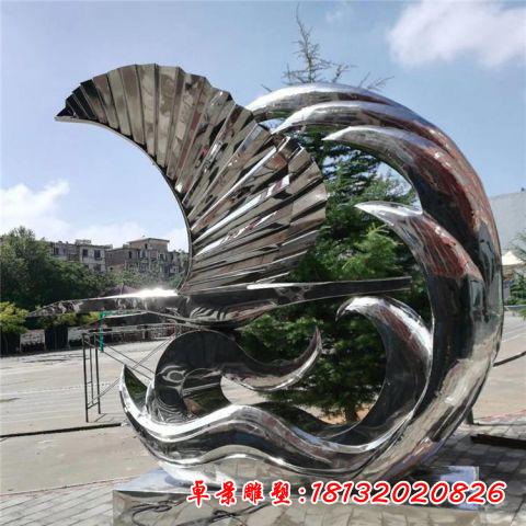 不锈钢大型广场雕塑 (1)