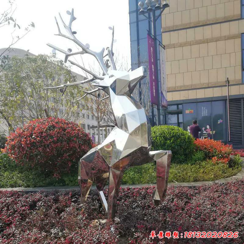 不锈钢公园小鹿雕塑4