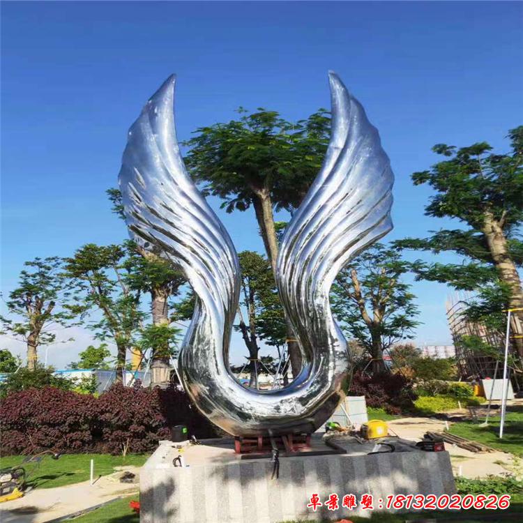 不锈钢翅膀艺术雕塑 (3)