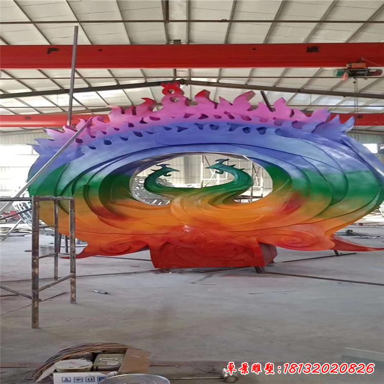不锈钢公园凤凰雕塑2