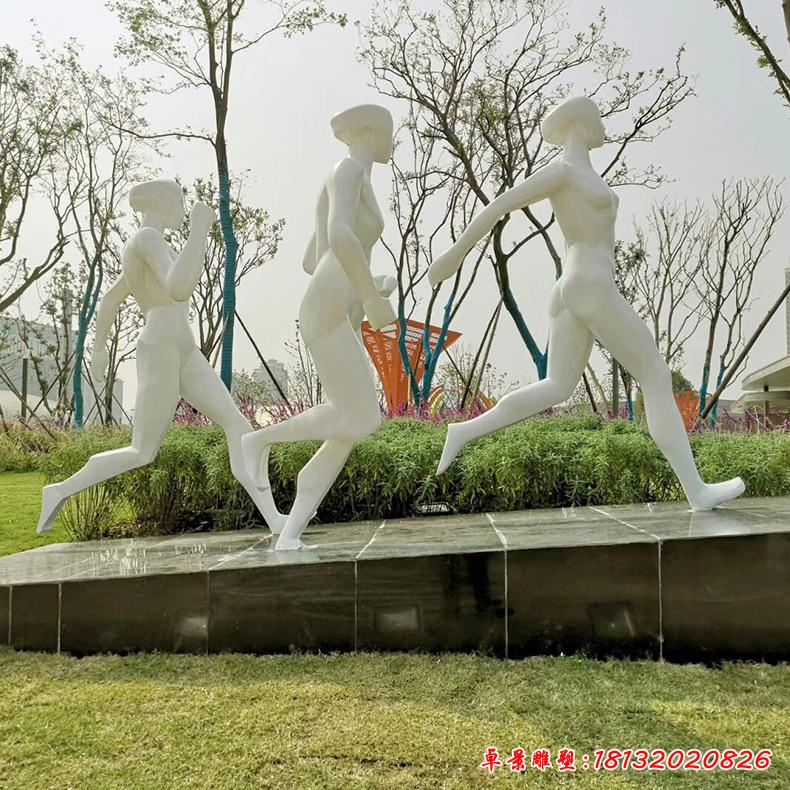 体育运动雕塑不锈钢抽象竞走人物大型户外广场公园商场商业街摆件定制13735 (2)