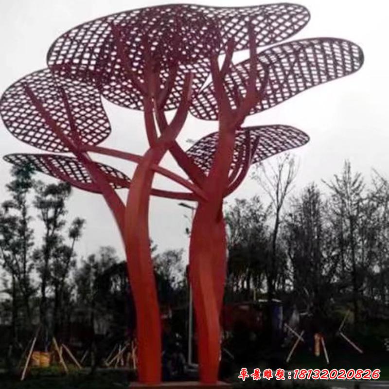 不锈钢树雕塑 (5)