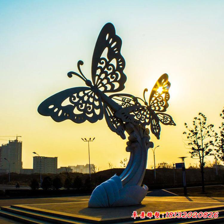 不锈钢广场蝴蝶雕塑2