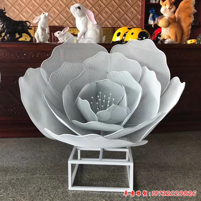 不锈钢镂空花朵雕塑 (1)
