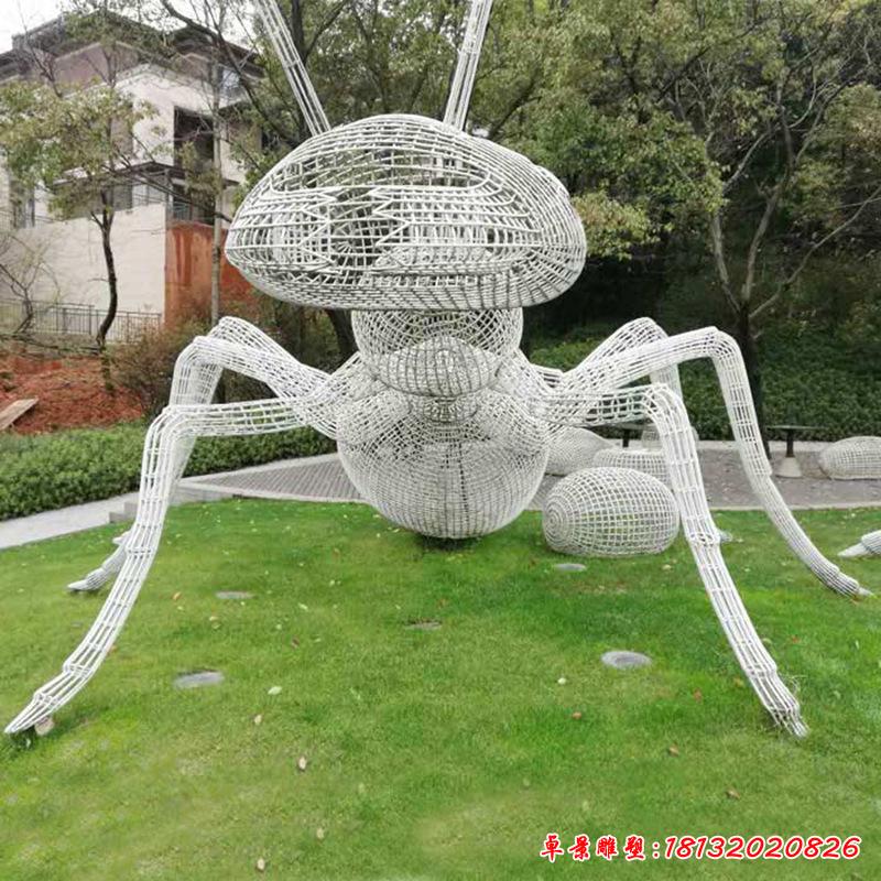 户外不锈钢镂空蚂蚁雕塑城市广场酒店小区草地昆虫动物景观摆件100905