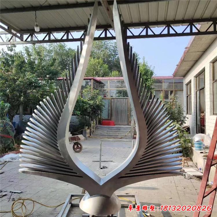 不锈钢艺术翅膀雕塑 (5)