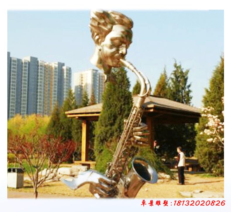 不锈钢音乐萨克斯雕塑