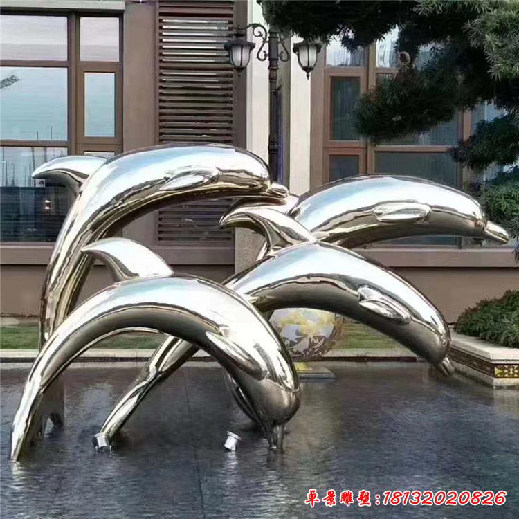不锈钢海豚雕塑 (11)