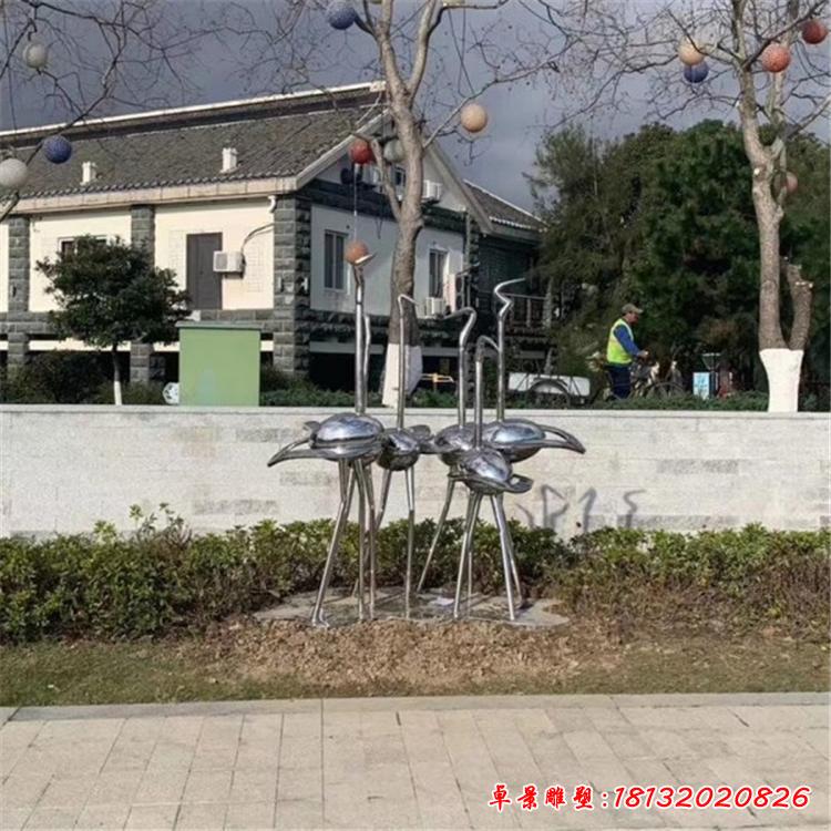 不锈钢动物仙鹤雕塑1