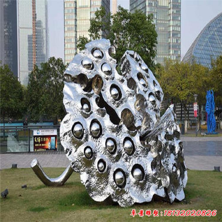 不锈钢抽象公园莲蓬雕塑