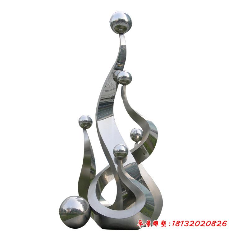 不锈钢现代水珠雕塑 (1)