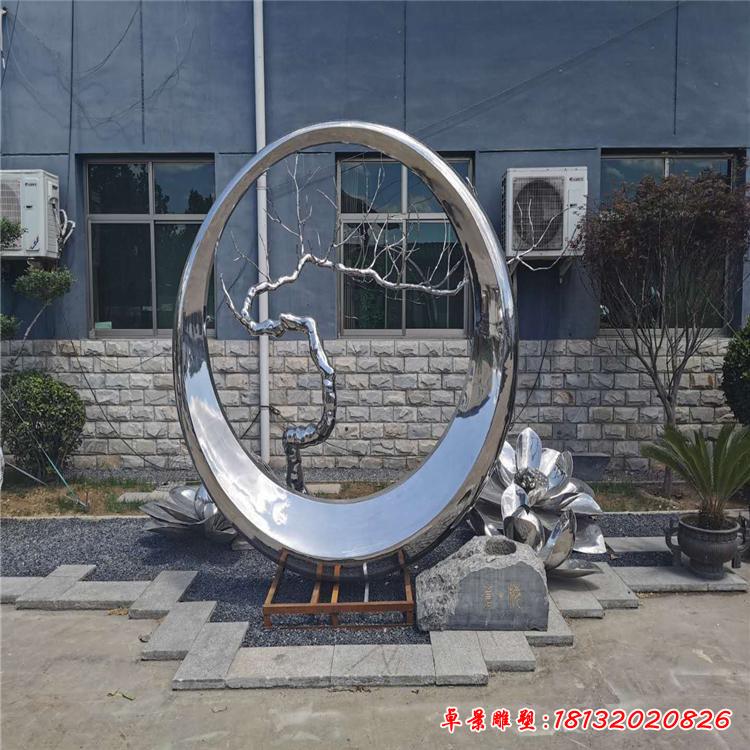 不锈钢抽象圆环雕塑 (25)