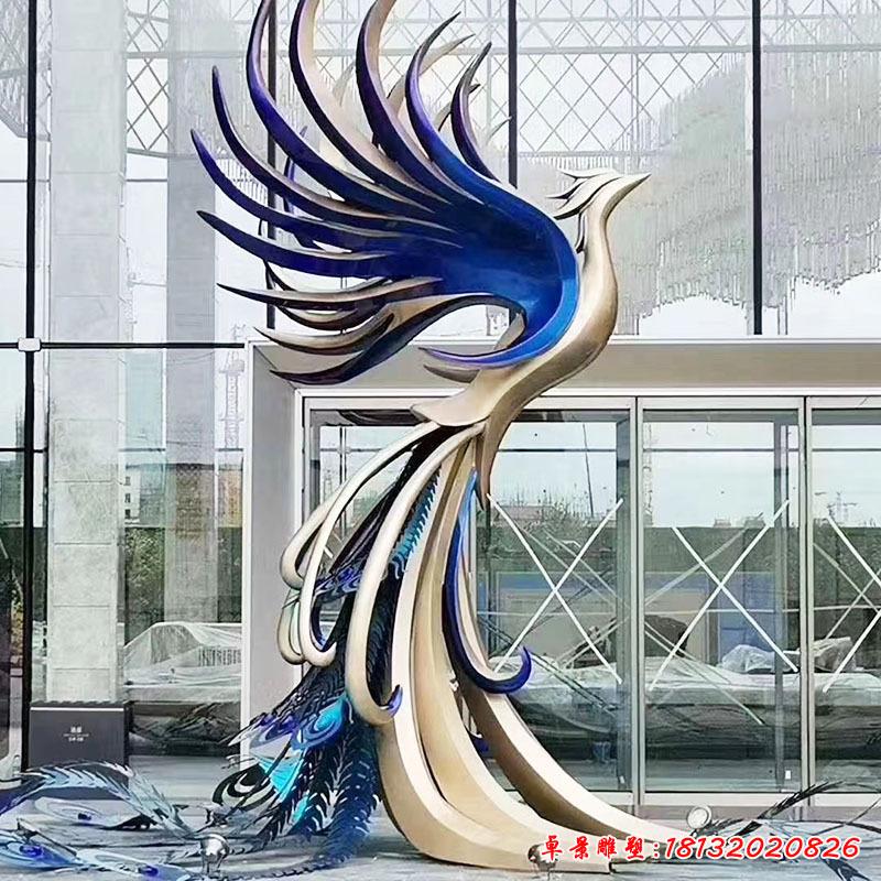 不锈钢大型动物凤凰雕塑