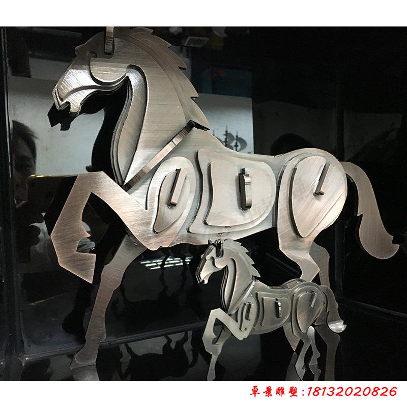 不锈钢创意动物马雕塑