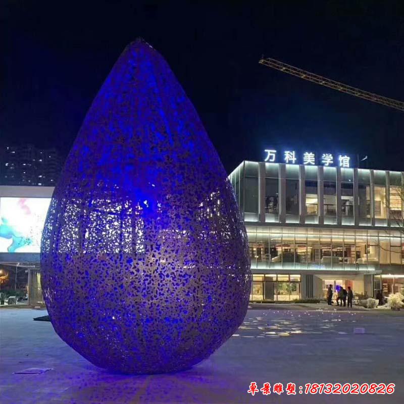 不锈钢大型水滴雕塑 (1)
