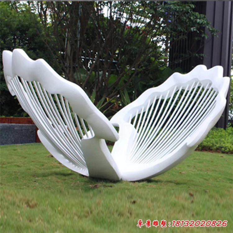 不锈钢镂空贝壳雕塑