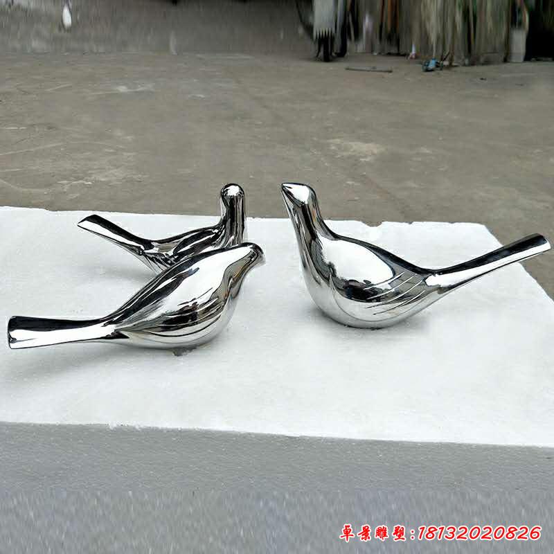 不锈钢小鸟动物雕塑 