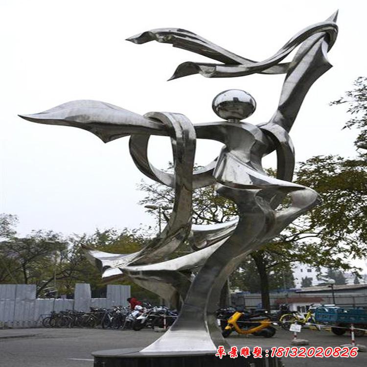 不锈钢广场跳舞人物雕塑
