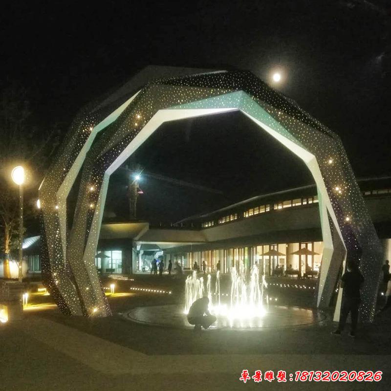 不锈钢户外拱门雕塑 (1)