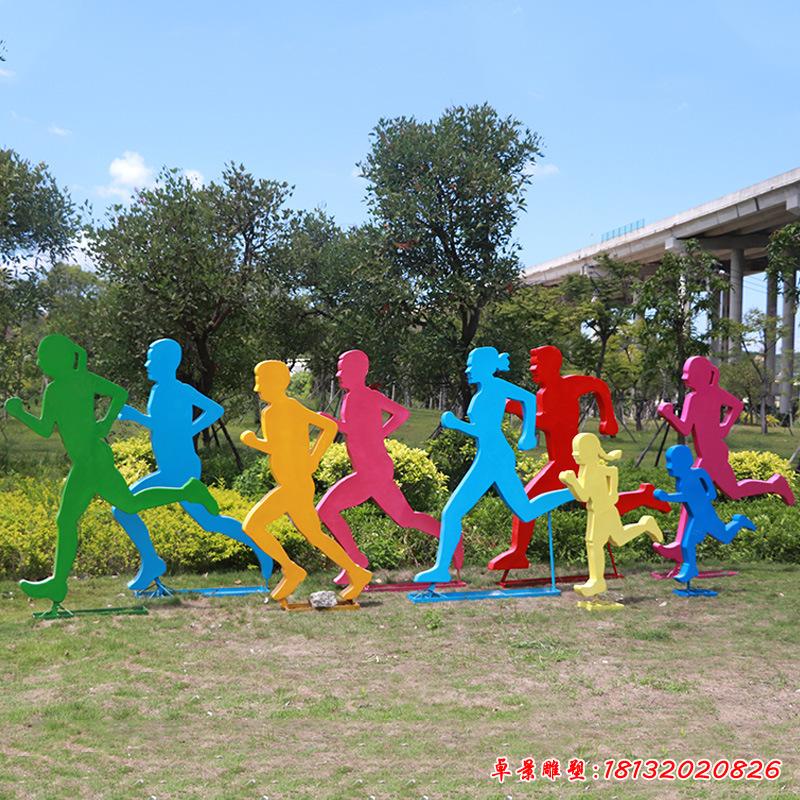 不锈钢抽象奔跑人物雕塑 (4)
