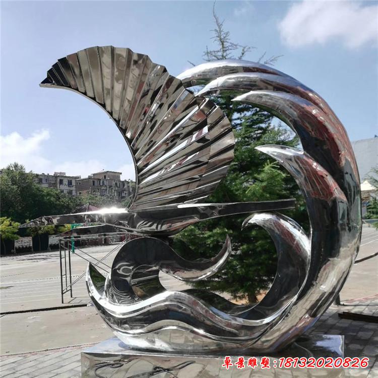不锈钢翅膀艺术雕塑 (1)