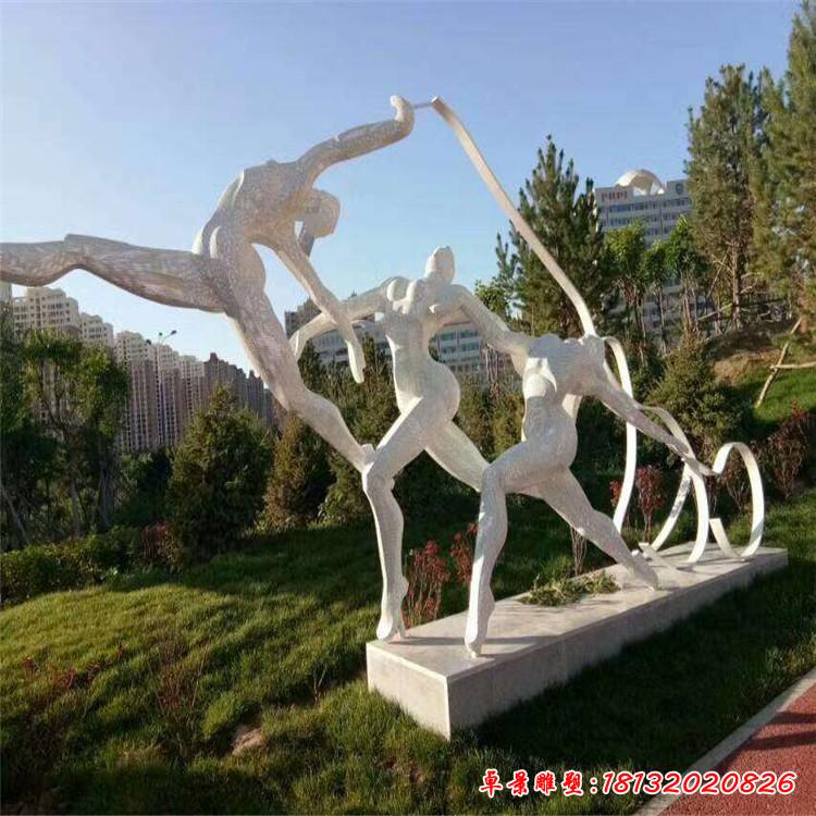 不锈钢体育健美操人物雕塑 (3)