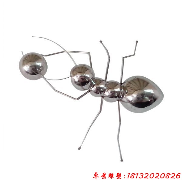 镜面不锈钢蚂蚁雕塑