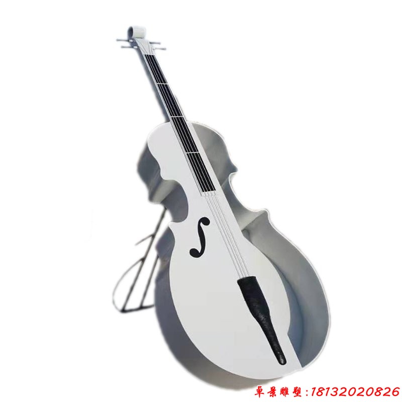 不锈钢抽象大提琴雕塑 (2)