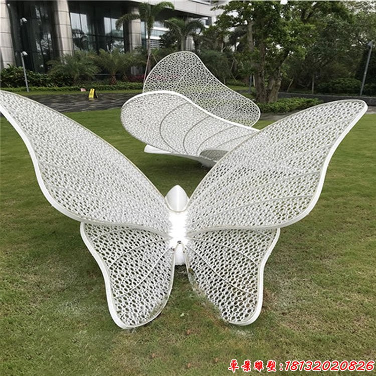 公园不锈钢镂空蝴蝶雕塑