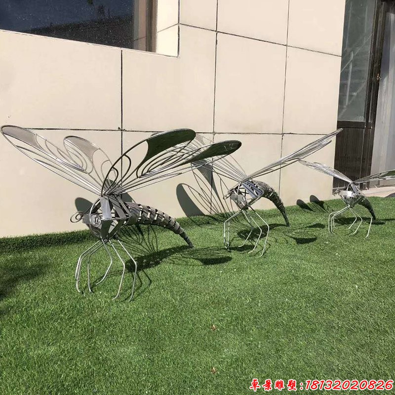 庭院不锈钢蜻蜓雕塑